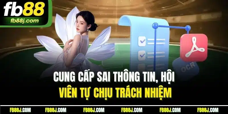 Miễn Trừ Trách Nhiệm | Quy Định & Trường Hợp Áp Dụng Tại FB88 3 Cung cấp sai thông tin, hội viên tự chịu trách nhiệm